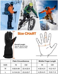 Svpro Heated Gloves For Men Women 5V 6000Mah Rechargeable Battery 3-Levels
