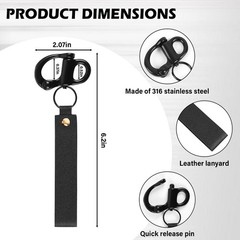 Quick Release Clip Shackle for SCBA Mask (2 Pack), Firefighter Accessories Tool