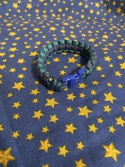 Dark and Light Blue Paracord Bracelet – Handmade