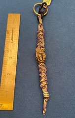 Paracord keychain. bag, purse, backpack, jacket zipper pull. Skulls in chimney