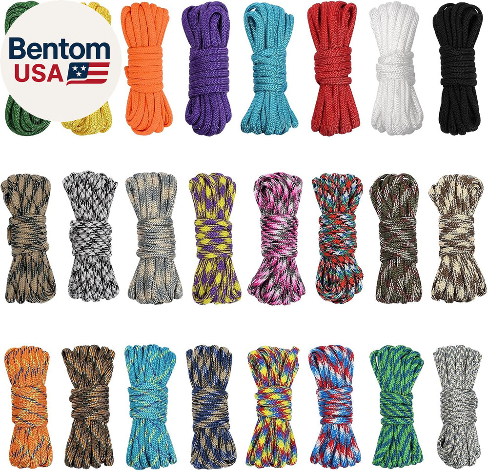 24 Colors Paracord Cord Multifunction Paracord Ropes 550Lb Survival Paracord Ran