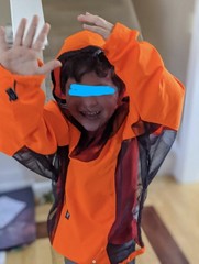 Kids Bug Shirt S/M Bug Jacket Tick Prevention Mosquito Shirt Mosquito Head Net