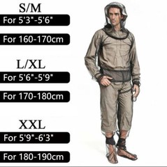 Outdoor Bug Wear Anti Mosquito Suit Jacket Mitts Pants Socks Net Yarn Mesh Cloth