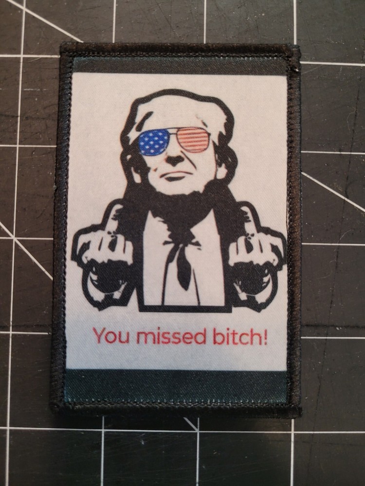Trump 2″x4″ EDC patch hook backed. Queen of Hanks patch every day carry