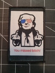 Trump 2″x4″ EDC patch hook backed. Queen of Hanks patch every day carry