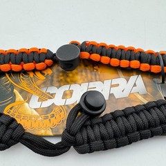 Atomic Bear Paracord Bracelet (2 Pack) – Adjustable – Fire Starter Loud Whistle