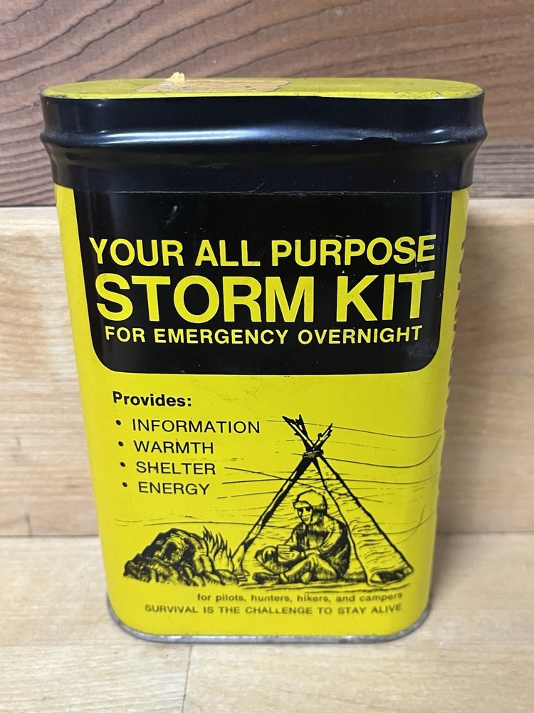 Storm Kit Survival Tacoma Mountain Rescue Unit NEVER OPENED Tin VTG/NOS #1