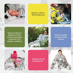 HB-10 Emergency Mylar Thermal Blankets – 10 Pack, 84″ X 52″, Silver – Reflective