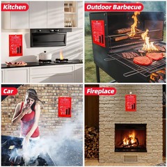 Fire Blanket 6-Pack, 40″x40″ Home/Kitchen/Car Safety, Emergency