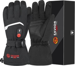 Savior Heat Heated Gloves Electric Rechargeable Battery Men Women 7.4V Heating