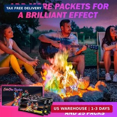 25 Pack Colorful Flames Color Fire Packets Fire Pit for Campfire,Fire Color Pack