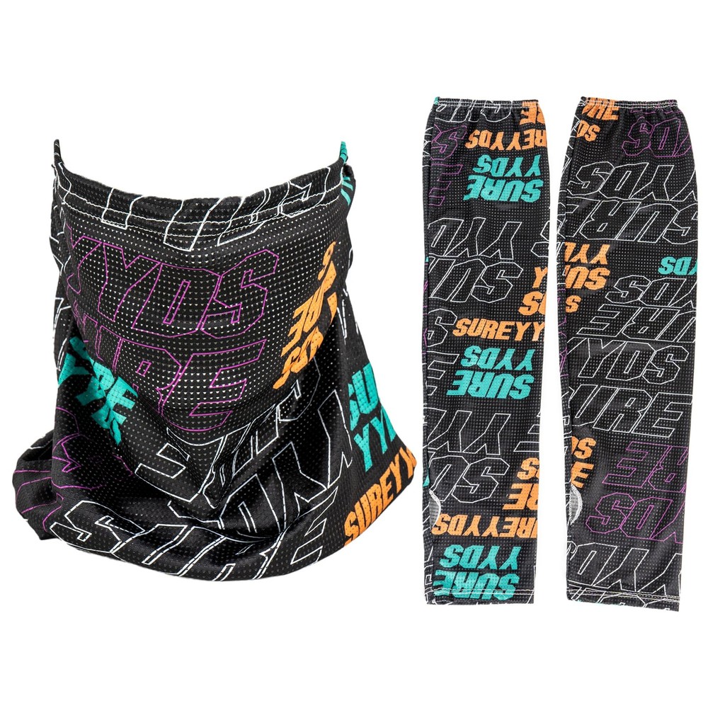 RidingRush Face Covering for Men & Women with Arm Sleeves – One Size, Black