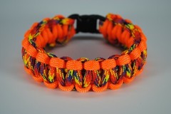 550 Paracord Survival Bracelet Cobra Orange/Phoenix Sunrise «Made in the USA»