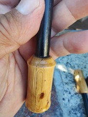 bushcraft 5″ x 1/2 » ferrocerium rod yew wood handle | Ferro rod | mischmetal