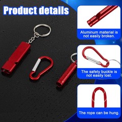 6-Pack Whistle Survival Loud, Coach Whistle with Lanyard Metal Whistles Neckl…