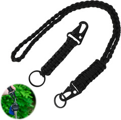 2 Pcs Tactical Paracord Lanyard for ID Badges and Keys, Heavy Duty 550 Paracord