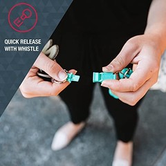 2-in-1 Pepper Gel with Detachable Safety Whistle Keychain, 3X longer Mint