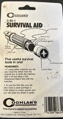 Coghlan’s 5 in 1 Survival Aid – Waterproof Box, Flint, Whistle, Luminous Compass