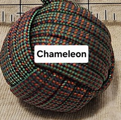 550 Paracord 1″ Pinball Decorative Monkeys Fist 5.5″ Color Changing Cord 2″ Clip