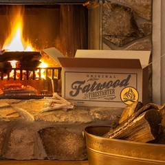 Fatwood Fire Starter Sticks 25lb Box – Indoor or Outdoor 25-lbs, Natural Wood