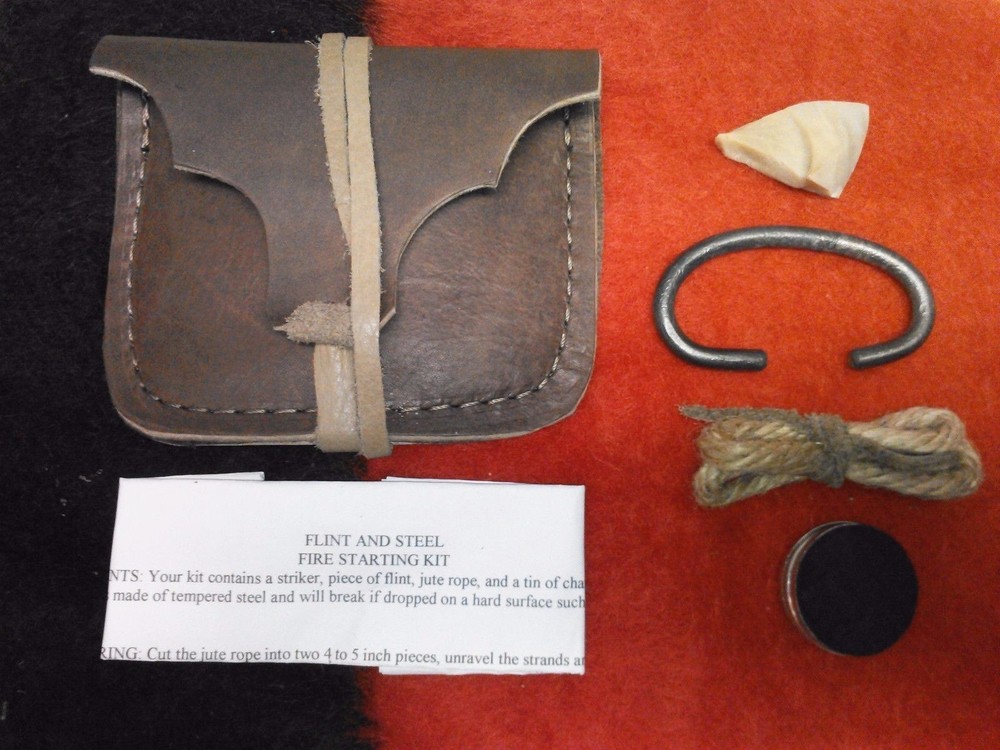 FLINT & STEEL Firestarting Kit-Hand Forged-SCA-Renaissance Faire-Medieval