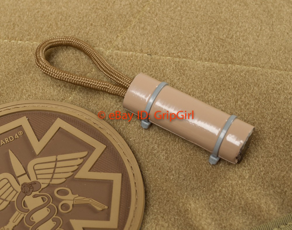 EDC Paracord 2′ Duct Tape Tactical Coyote FDE E&E Emergency Survival Zipper Pull