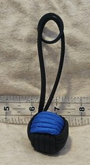 550 Paracord 1″ Nautical Ball Decorative Monkey’s Fist 5″ Long, Thin Blue Line