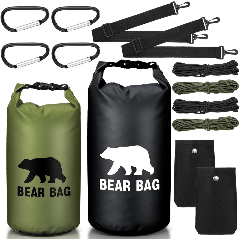 Foilswirl 2 Sets Bear Food Bag for Camping Food Hanging System Includes 2 Wat…