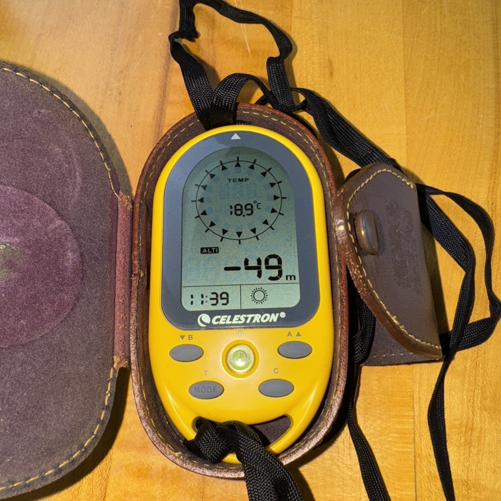 Celestine Trek Guide Model 48002 With Leather Case Lanyardstrap Backlight