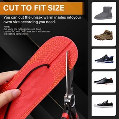 Dr.warm Rechargeable Heated Insoles, APP Remote Control Thermal Medium, Red