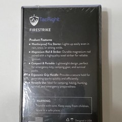 TacRight Firestrike Weatherproof Magnesium Steel Fire Starter Striker Black