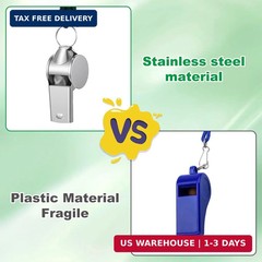 100 Pcs Stainless Steel Whistle Sports Training Cheerleader Team and Coaches Use