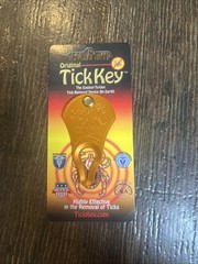 (1) Original TICK KEY Tick Removal Device For Kids Adults Pets USA Made Aluminum