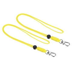 2pcs 19″ Paracord Lanyard Clasp Necklace Badge Holder Strap Keychain Cord Yellow