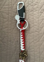 paracord keychain. bag, backpack, jacket zipper pull. Arkansas Razorbacks #1