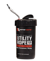 Rapid Rope Canister 120ft White Flat Tactical Paracord, Made in USA, 1100lb Test
