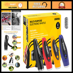 Electronic Whistle 4 Pack – Handheld Sport Whistles for Outdoor Activities