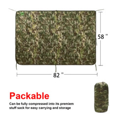 Tactical Army Woodland Water Repellent Quilted Blanket Camping Shooting Hunting