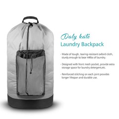 Dalykate Backpack Laundry Bag, with Shoulder Large, Grey