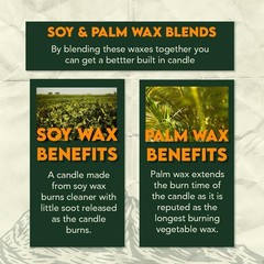 SE 3-Wick Emergency Candle, 36 Hours Long Burning Palm & Soy Wax