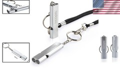Aluminum Survival Whistles – Water-Resistant Dual Tube Design for Safety