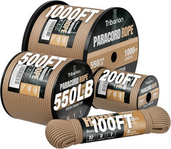 Paracord Rope 550 Lb – 100Ft 5/32″ Parachute Cord 4MM 7-Strand Para Cord – Heavy
