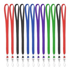 25Pcs 17.3″ Polyester Carabiner Lanyard, Red/Blue/Green/Purple/Black