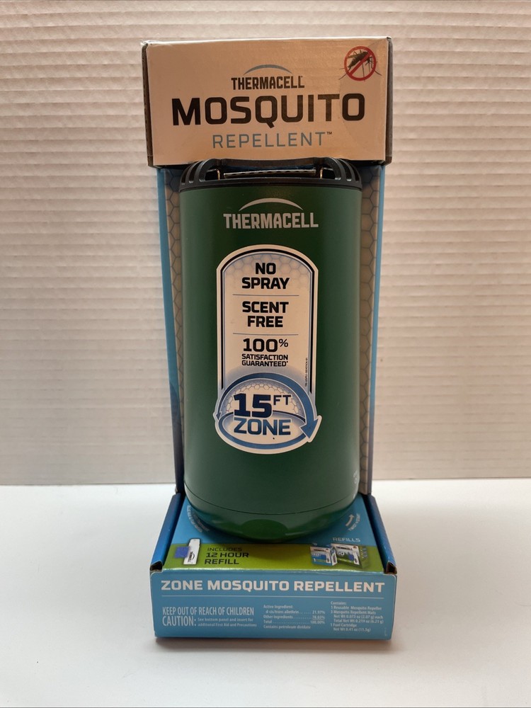 Thermacell Patio Shield Unscented Mosquito Repellant W/Refills-Forest Green