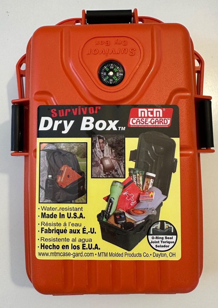 New Survivor Dry Box MTM Case-Gard Small S107235 Water Resistant Storage Compass
