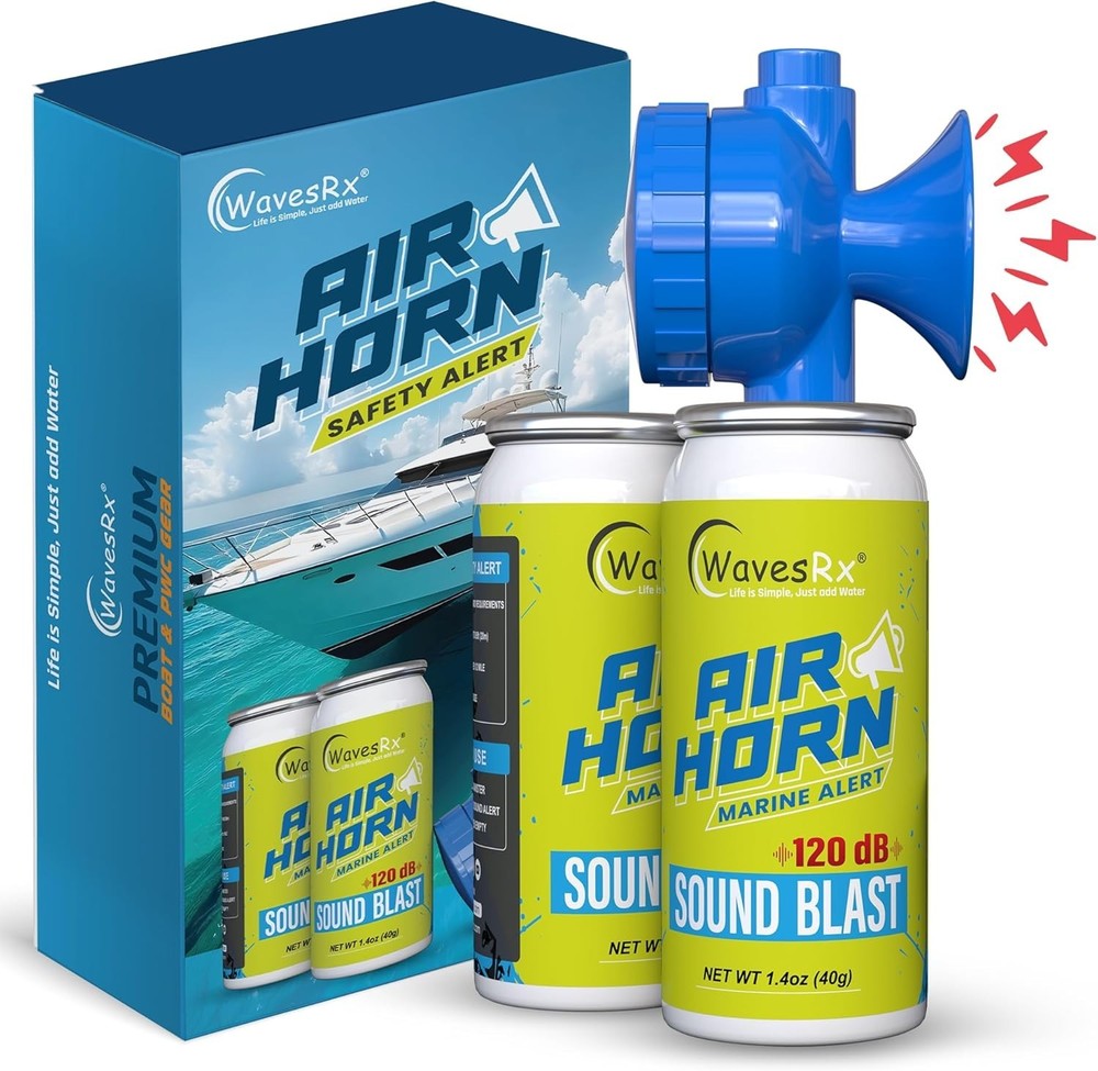 Marine Air Horn– Coast Guard Approved Boat Horn for Safety & Fog Alerts | Loud 1