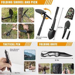 Outdoor Survival Kit with Carbon Steel Tools, First Aid & MOLLE-Compatible Bag