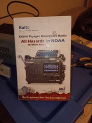 Kaito KA500 Voyager Emergency Radio Black NOAA Weather Alert Solar Hand Crank