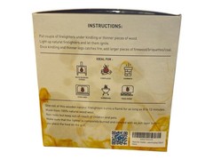 Yibes Wood Wool Firelighters Fire Starters Odorless Eco Friendly 50 Pack