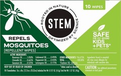 Stem Repels Mosquitoes: Mosquito Repellent Wipes with Botanical Extracts, 30…